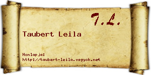 Taubert Leila névjegykártya